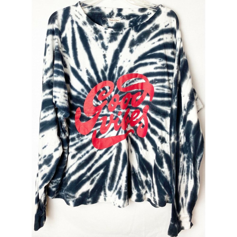 Preston & James  1X Plus Tie Dye "Good Vibes" Top